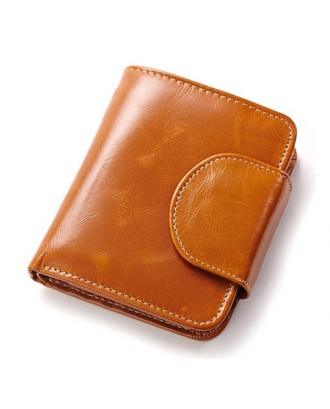 Women Genuine Leather Wallet Business Card Holder Purse