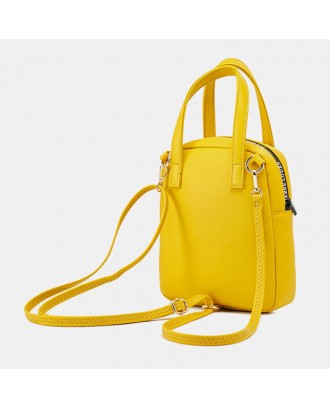 Women Pure Color Small Multifunctional Handbag Crossbody Bag