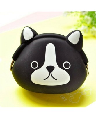 Women Silicone Jelly Coin Purse Cartoon Lovely Animal Bag